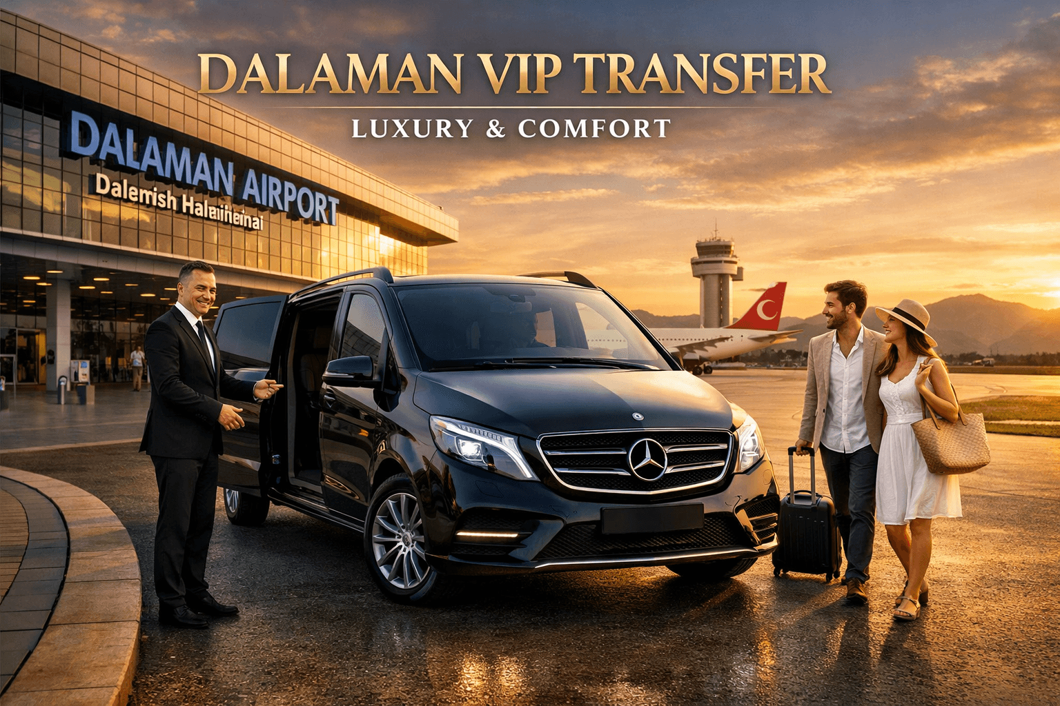 Luxury Antalya Airport VIP Transfer service with private chauffeur and premium Mercedes vehicle