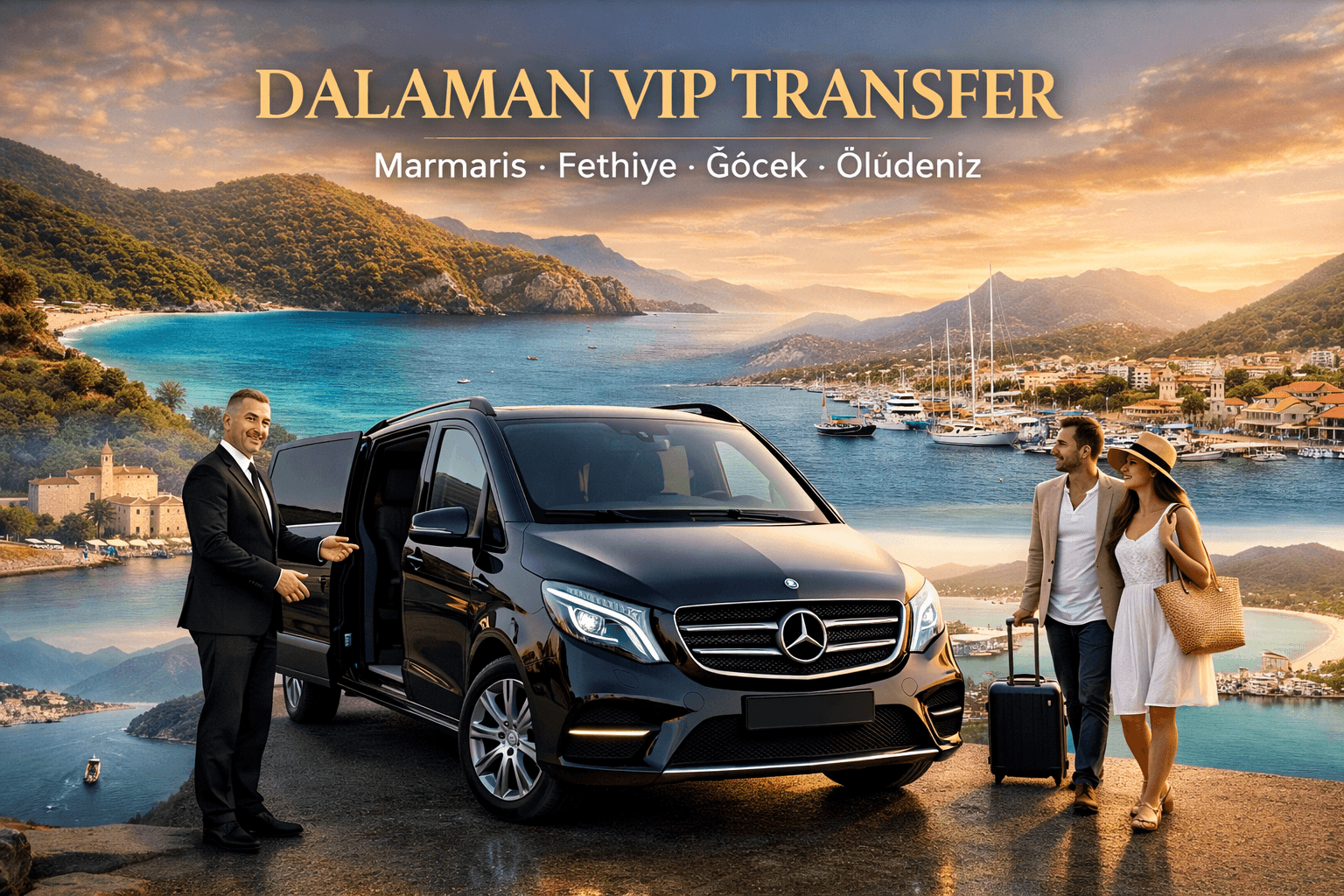 Private Antalya Airport transfer service for Lara, Belek, Side, Kemer and Alanya